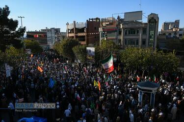 راهپیمایی مردم مومن و انقلابی قم در حمایت از مردم مظلوم غزه