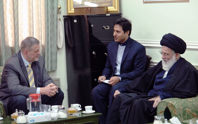 آیت الله هاشمی شاهرودی در دیدار نماینده سازمان ملل متحد در عراق