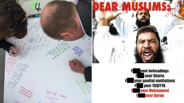 پوسترهای اسلام هراسانه در دانشگاه کالگاری کانادا و اعتراض دانشگاهیان