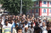 تظاهرات مردم کشمیر در حمایت از مسلمانان میانمار