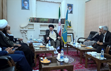 دیدار آیت الله حسینی بوشهری با اعضای کنگره بین المللی امام سجاد