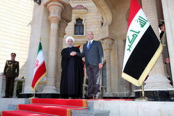 استقبال رسمی رییس جمهور عراق از روحانی