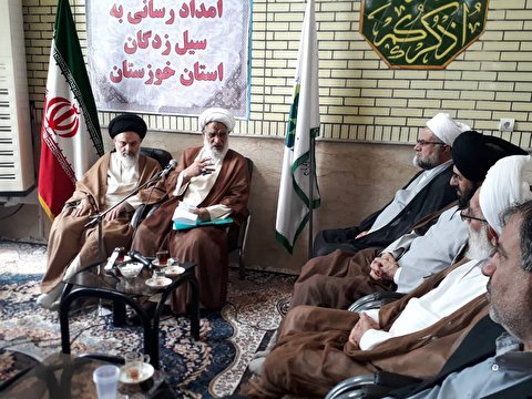 آیت الله کعبی نماینده جامعه مدرسین حوزه جهت پیگیری امورسیل خوزستان تعیین شد