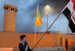 پیام های موشکی برای سفارت آمریکا در بغداد