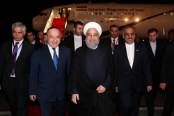روحانی وارد دوشنبه پایتخت تاجیکستان شد