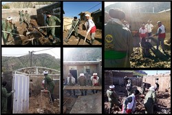 فعالیت‌های گروه جهادی کارکنان مرکز خدمات حوزه در مناطق سیل‌زده لرستان