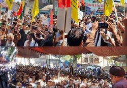 راهپیمایی مردم کشمیر در حمایت از مقام معظم رهبری