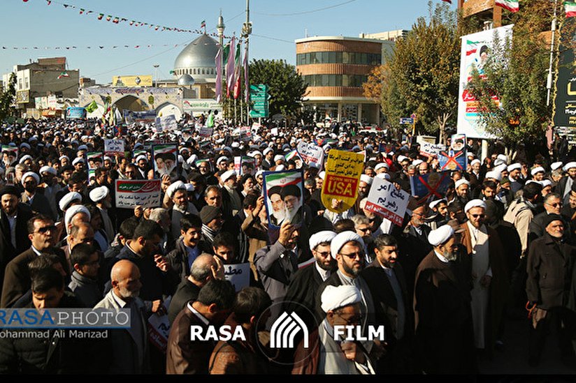 خروش مردم قم در محکومیت اغتشاشات