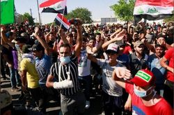 تجمع اعتراضی در شمال بغداد