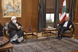 حجت الاسلام والمسلمین اختری با رئیس پارلمان لبنان دیدار کرد