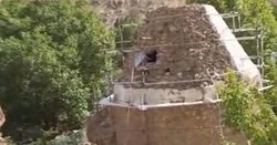 بازسازی برج سنگی دوره سلجوقی روستای بادرود فیروزکوه