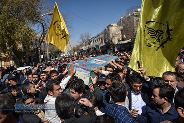 تشییع پیکر شهید مدافع حرم محمد باقری در شیراز