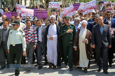 راهپیمایی حمایت از بیانیه شورای عالی امنیت ملی در بجنورد