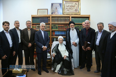دیدار دکتر منصور غلامی وزیر علوم، تحقیقات و فناوری با حضرت آیت الله مکارم شرازی