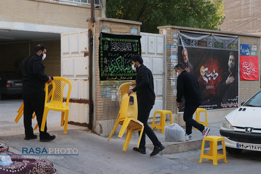 مراسم روضه در جوار منزل شهید مدافع حرم
