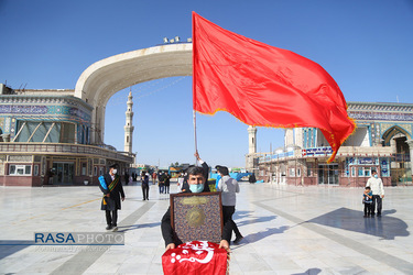 تعویض پرچم و شستشوی گنبد مسجد مقدس جمکران