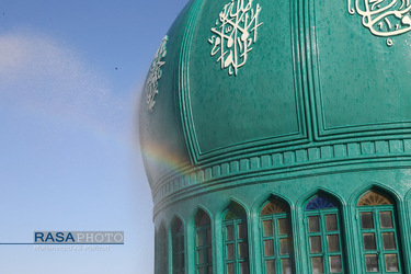تعویض پرچم و شستشوی گنبد مسجد مقدس جمکران