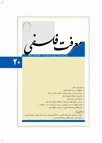 فصلنامه معرفت فلسفي