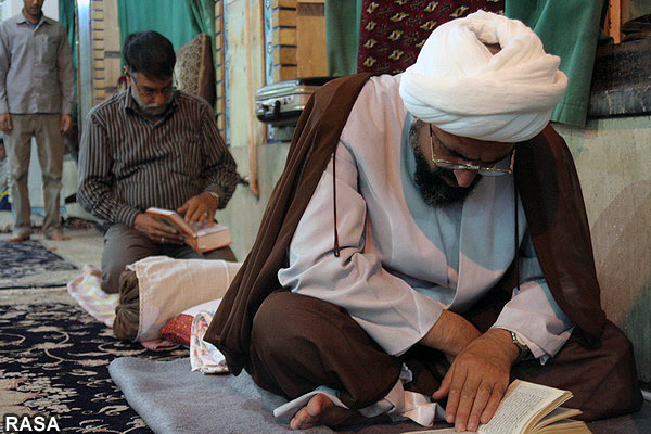 مراسم اعتکاف در حوزه علمیه فیضیه مازندران برگزار شد