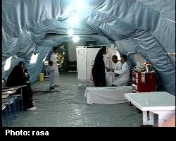 بيمارستان صحرايي ثامن الائمه سپاه بعنوان مجهزترين بيمارستان صحرايي کشور در زاهدان 