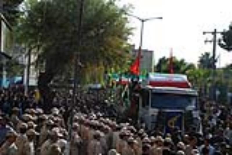 پیکر مطهر شهدای حادثه تروریستی پیشین در زاهدان تشیع شد