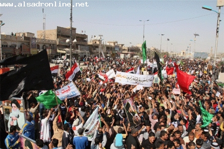 راهپيمايي ملت عراق در اعتراض به کشتار مردم بحرين