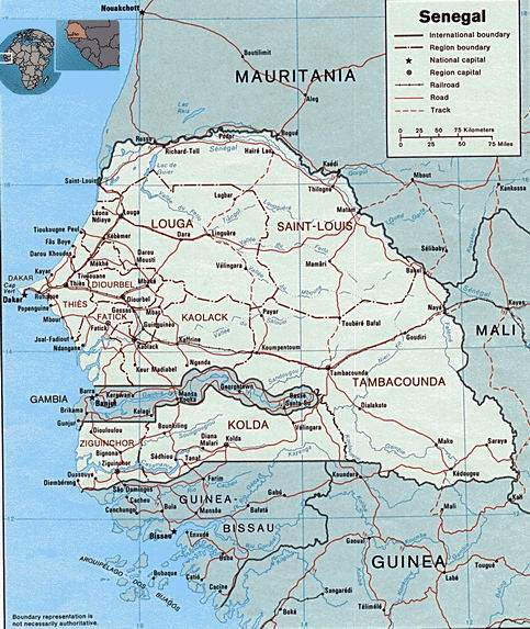 نقشه سنگال