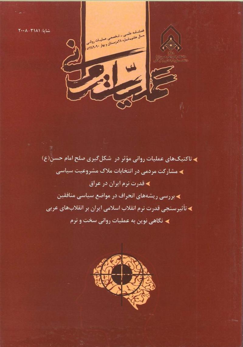 شماره 28 فصلنامه عمليات رواني