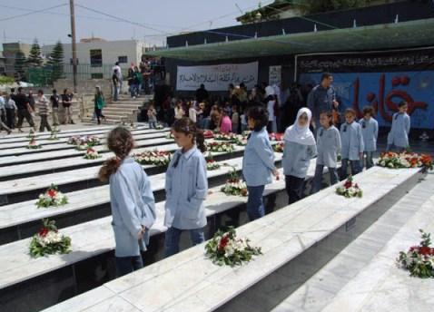 جزار قانا "شیمون بیریز" بملمح إنسانی زائف أمام ضحایا الحولة