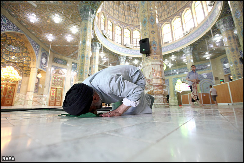 ماہ مبارک رمضان کے موقع پرمسجد مقدس جمکران کي غبار روي