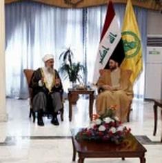 سيد عمار حکيم و شيخ مهدي الصميدعي رييس هيأت افتاي اهل سنت عراق
