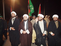 علامہ امين شہيدي کي قيادت ميں ايم ڈبليو ايم کے وفد کي ڈاکٹر طاہرالقادري کے لانگ مارچ ميں شرکت
