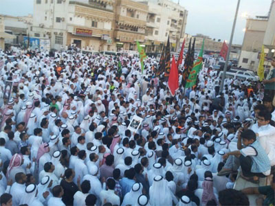 تشييع پيکر شهدا در عربستان