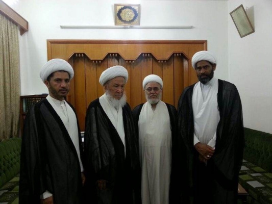 ديدار گروهي از الوفاق بحرين با آيت الله شيخ اسحاق الفياض