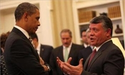 عبدالله دوم پادشاه اردن و باراک اوباما رييس جمهور آمريکا