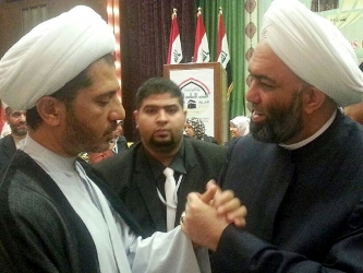 ديدار شيخ علي سلمان، رييس جريان الوفاق بحرين و شيخ خالد الملا رييس مجمع علماي اهل سنت عراق
