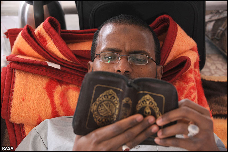 مراسم معنوي اعتکاف طلاب غير ايراني