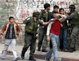 دستگيري کودکان فلسطيني به وسيله سربازان صهيونيست