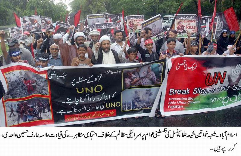 شيعہ علماء کونسل پاکستان شعبہ خواتين کا اقوام متحدہ کے سامنے مظاھرہ