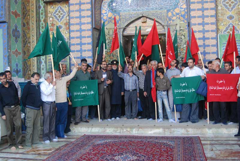 آيين پرچم زني عزاداري علي ابن امام محمد باقر(ع)