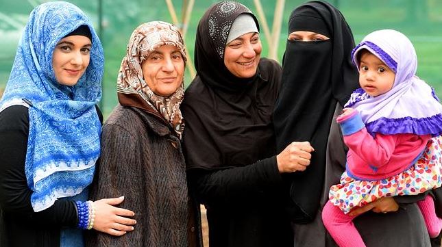 Hijab wearing Woman gathering