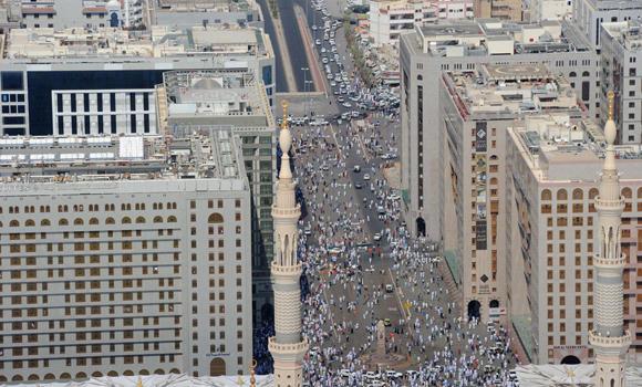 An overlook of the holy city of Medinah