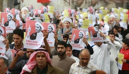 تظاهرات مردم بحرين در حمايت از شيخ سلمان