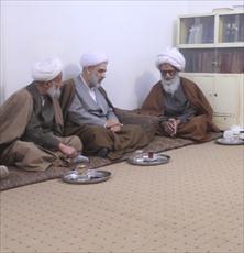 ديدار حجت الاسلام محسن قمي معاون بين الملل و آيت الله آصفي نماينده رهبري در عراق با حضرت آيت الله بشير نجفي