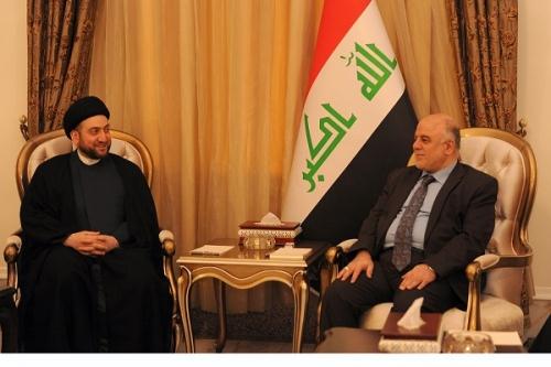 سيد عمار حکيم و حيدر العبادي، رييس مجلس اعلا و نخست وزير عراق