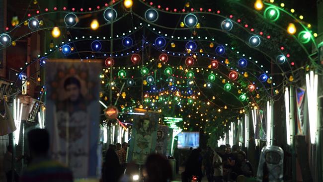 Iranians celebrating the anniversary of Imam Mahdi’s birthday