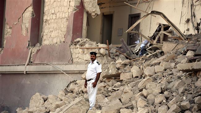 the site of the exploded Italian consulate