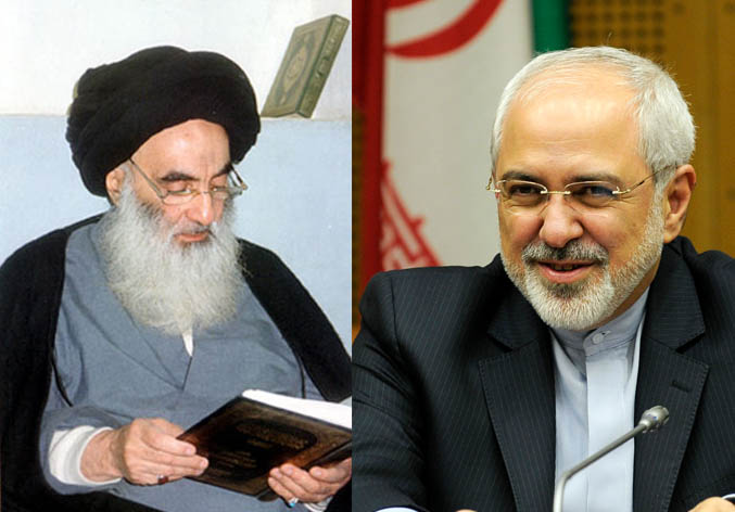 Ayatollah Sistani meeting Zarif