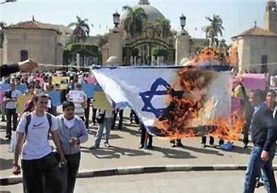 سوزاندن پرچم اسرائيل در مصر