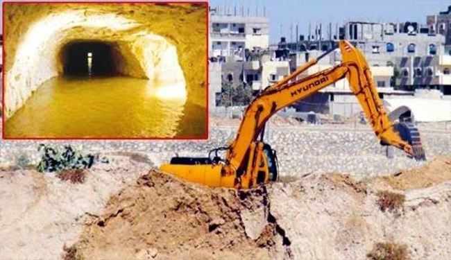 تخريب تونل مرزي غزه از سوي ارتش مصر